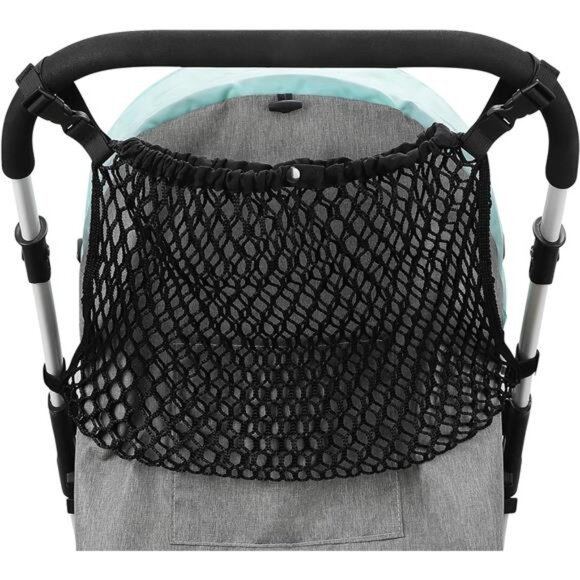 Universal Stroller Organizer Mesh Bag Large Storage Net Baby Stroller Accessorie - Picture 4 of 8